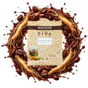 Pungă alb-crem DIVA băutură cu ginseng clasic